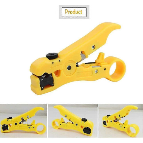 (As show, One size) Universal Cable Stripper- Stripping Tool for Coaxial and Cat5/6 UTP Cable 1