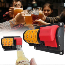 (As show, One size) Wall Mounted Bottle Opener Beer Counter Bottle Opener With Precise Numbers Manual Beer Bottle Opener