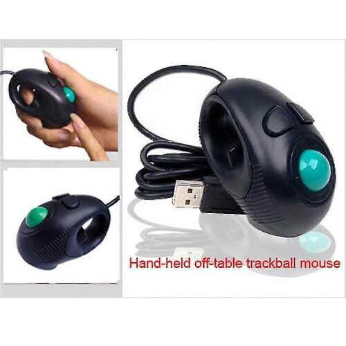 (As show, One size) Wired Mouse Neu Finger Handheld 4D Usb Mini Portable Trackball Mouse  Pc Laptop Computer 2