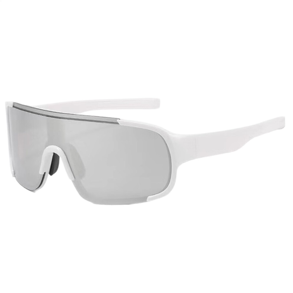 Riding Goggles Helmet Compatible Uv-Blocking Anti-Fog Eyewear For Cycling Construction Running Outdoor Frame White 9393856691319