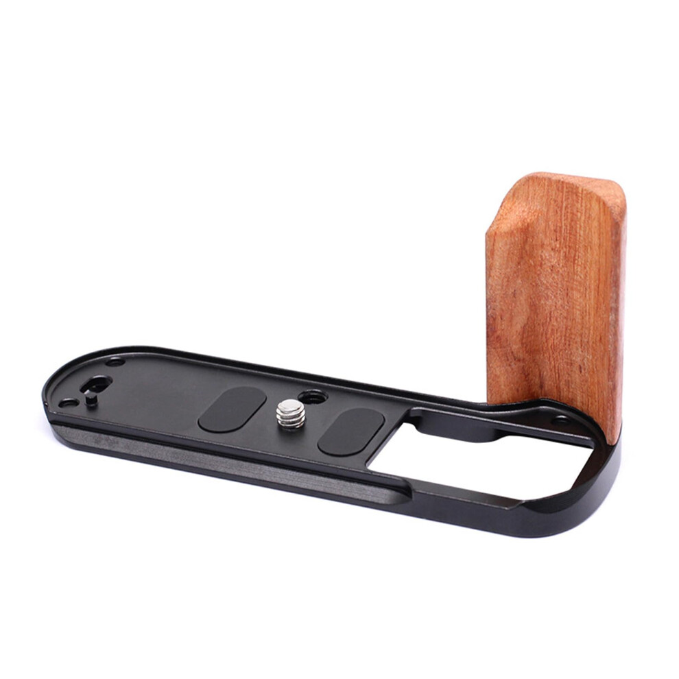 Elegant Pearwood Camera Handgrip For Fujifilm X-T50 Aluminum Base Quick Release Plate Mount Wide Fit 9084446668872