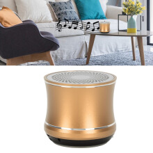 IP67 wasserdichter Mini-Bluetooth-Lautsprecher mit 450mAh Akku, Aluminiumlegierung, Gold