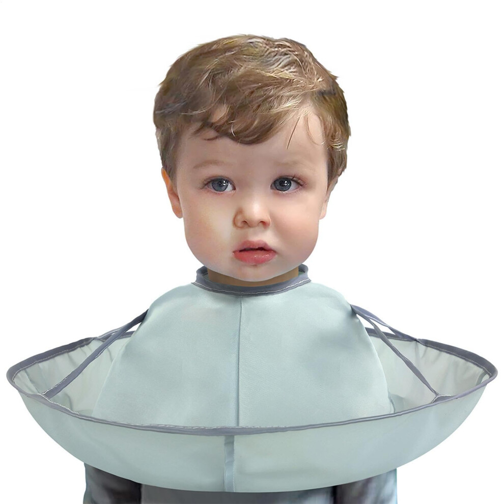 Hair Cutting Cap Foldable Hairdressing Cape With Closure Children's Dolphin Design Gray Umbrella Design