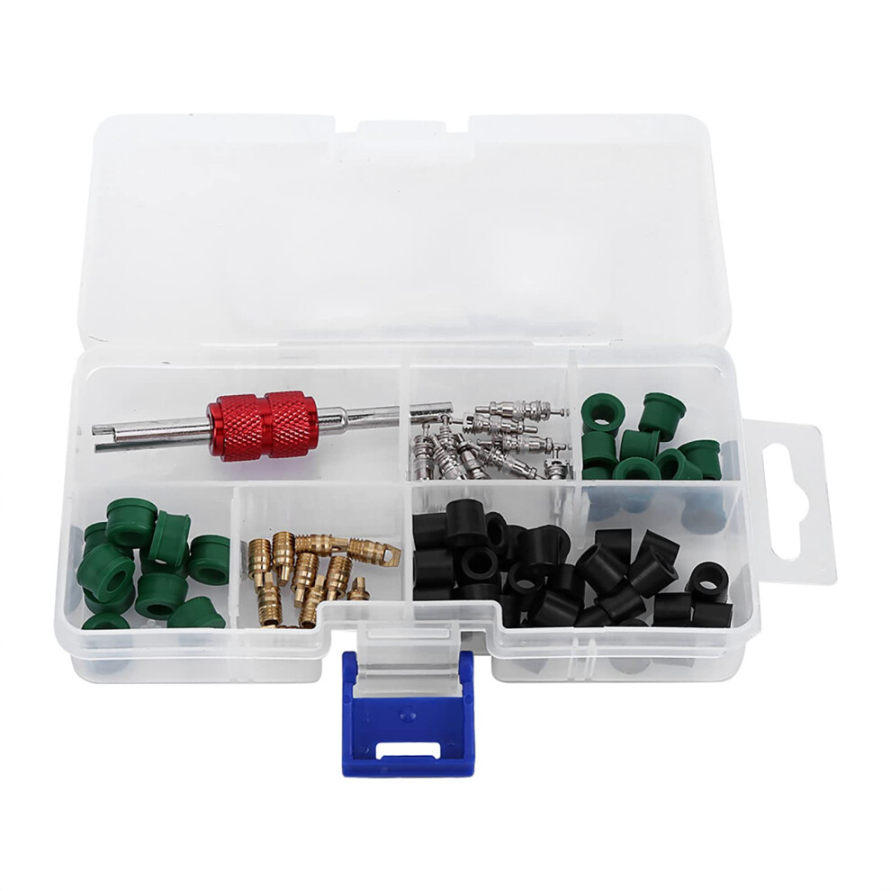 Air Conditioning Repair Tool Kit Valve Assortment Set Car Ac Maintenance Hose Gaskets 71Pcs 9393856691883