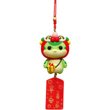 Car Rearview Pendant Cartoon Snake Mascot Year Charm 2025 Rearview Mirror Accessory Hangable Car Interior
