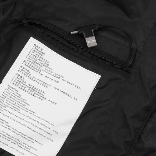 Intelligent Electric Vest 17 Zones Heating Black L USB Interface 2