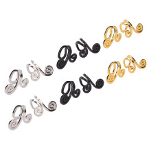6 Pairs Acupressure Earrings for Weight Loss Gold Silver Black Auriculotherapy