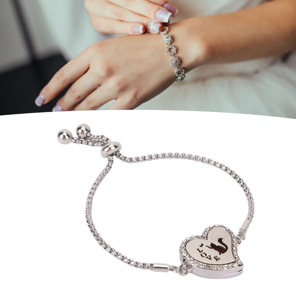 Stainless Steel Aromatherapy Diffuser Bracelet for Women, Adjustable