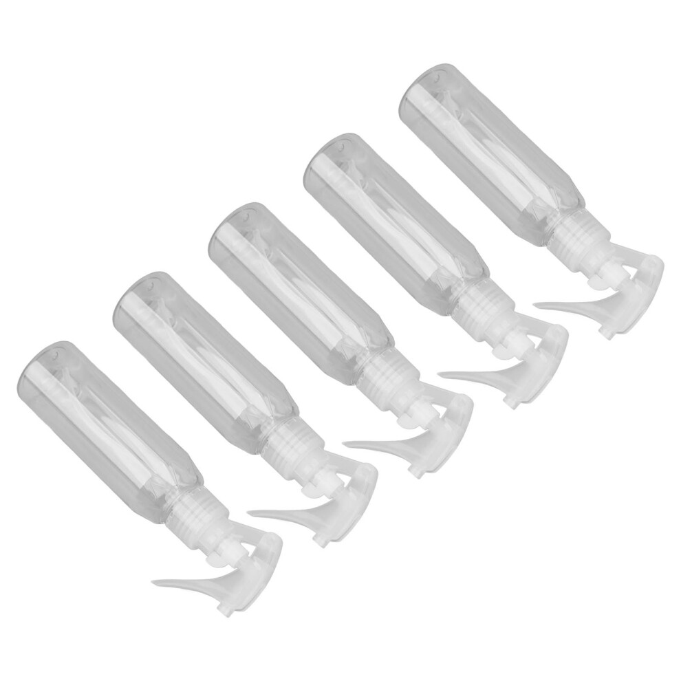 5pcs 100ml Transparent Plastic Spray Bottles Refillable Travel Lotion & Alcohol Bottles