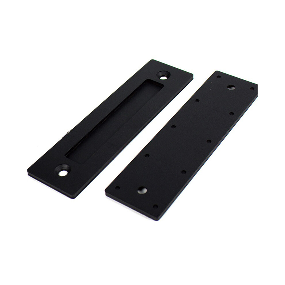 Sliding Barn Door Handle Black Double Sided Rectangular Carbon Steel 600G 8441356368482