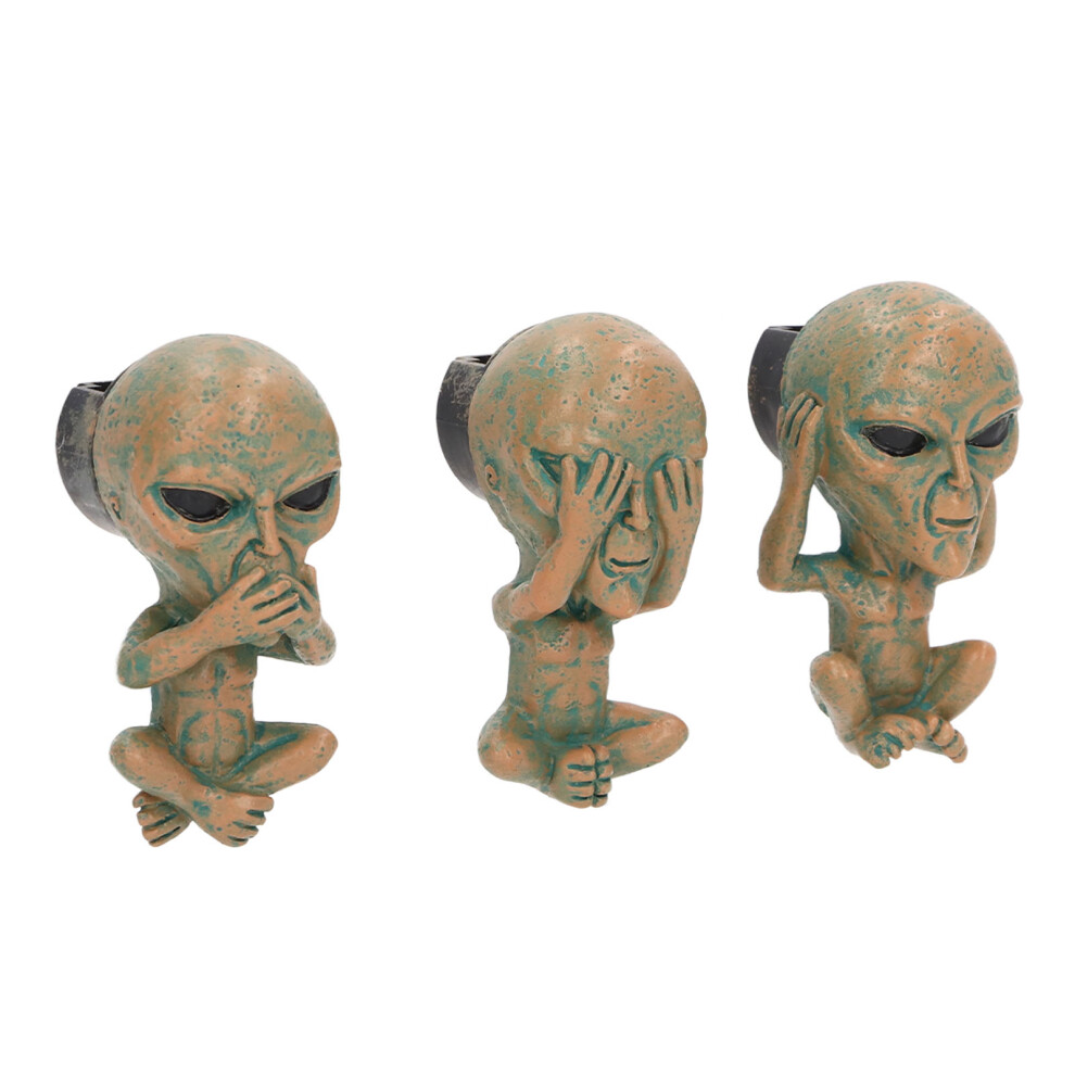 3-Piece Alien Car Vent Clips - Fun Resin Air Freshener Easy Install 7691356368703