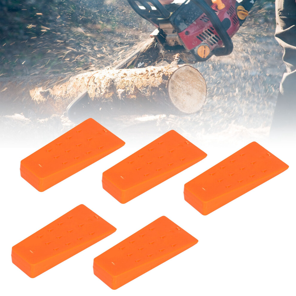 5Pcs Orange Abs Spiked Tree Wedge For Felling & Anti-Corrosion Stabilization 9481356369385