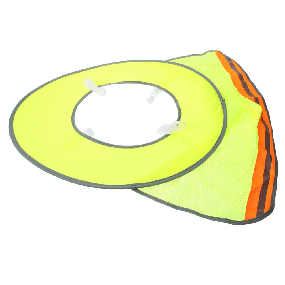 Safety Helmet Full Brim Shade Sun Protection Visor For Construction Workers Reflective Neck Band 9354506591052