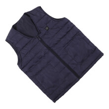 Heated Vest V Neck Smart Temperature Control Waterproof Blue L for Winter