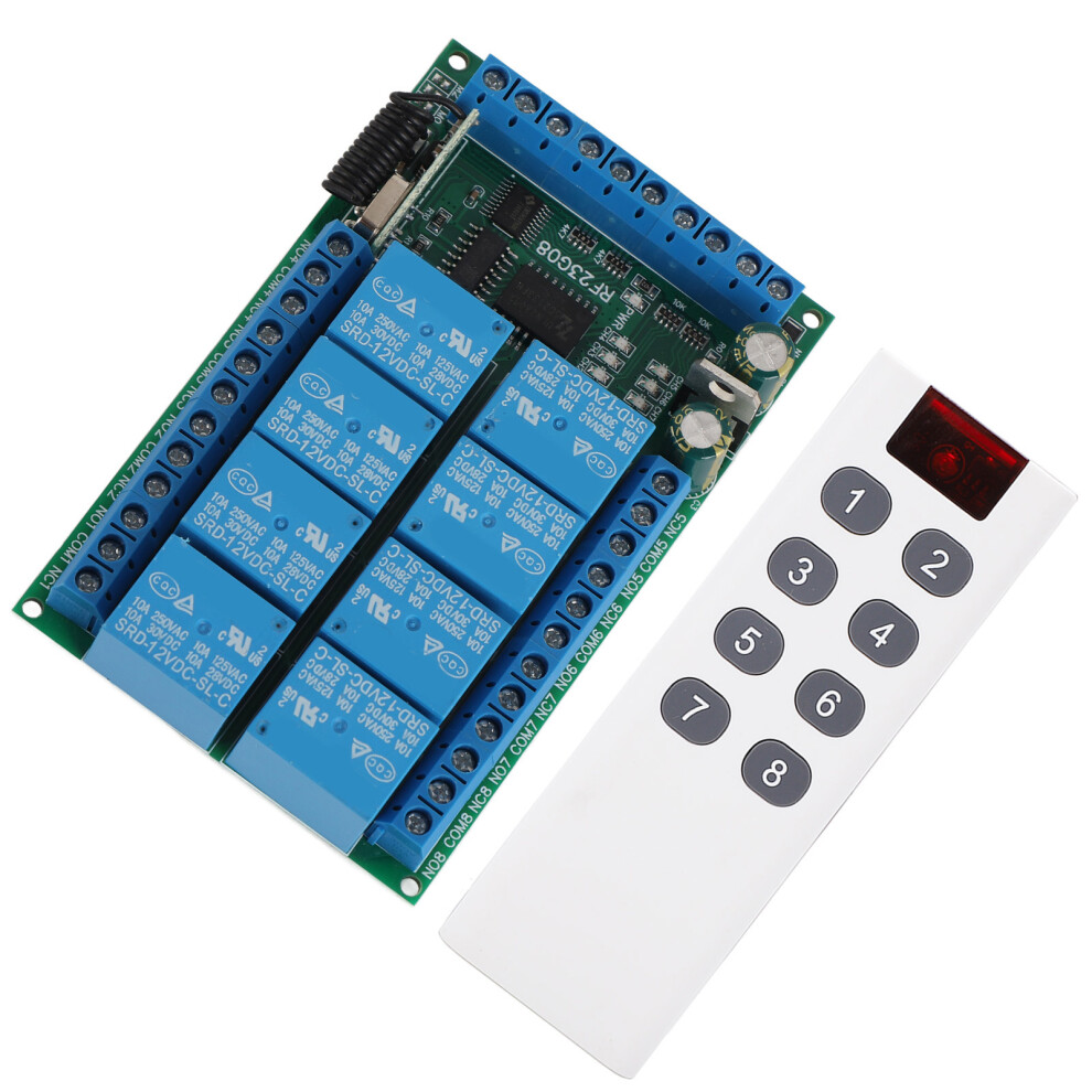 8-Channel 433.92Mhz Multifunction Remote Control Switch 100M Range 6951356369690
