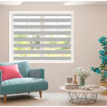 Day and Night Zebra Blind | Width 50-230 cm, Drop 150 cm, Made to Measure, Customized, Grey