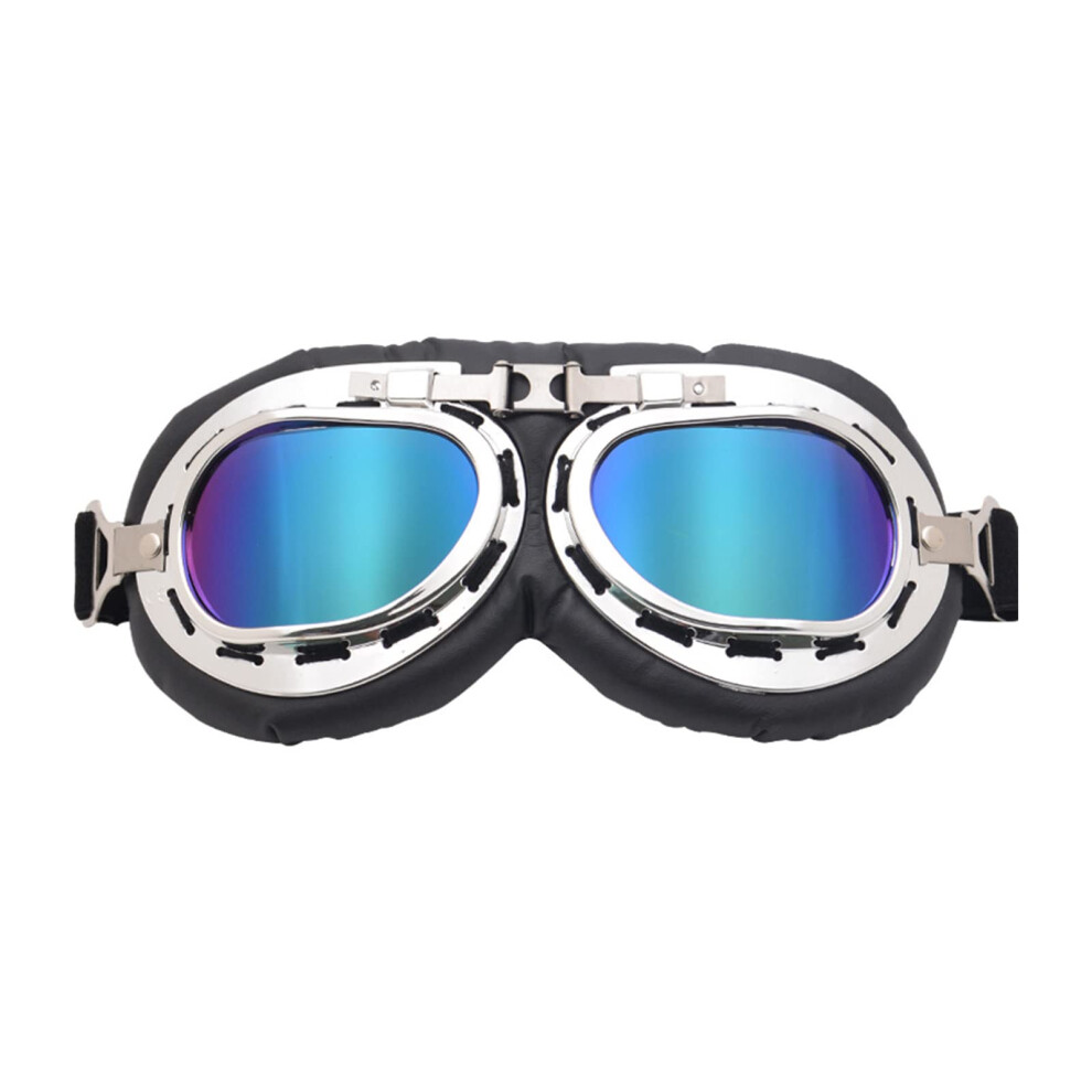 Motorcycle Goggles Vintage Leather Riding Glasses Unisex Atv Off-Road Eyewear Anti-Scratch Lens 9354506591434
