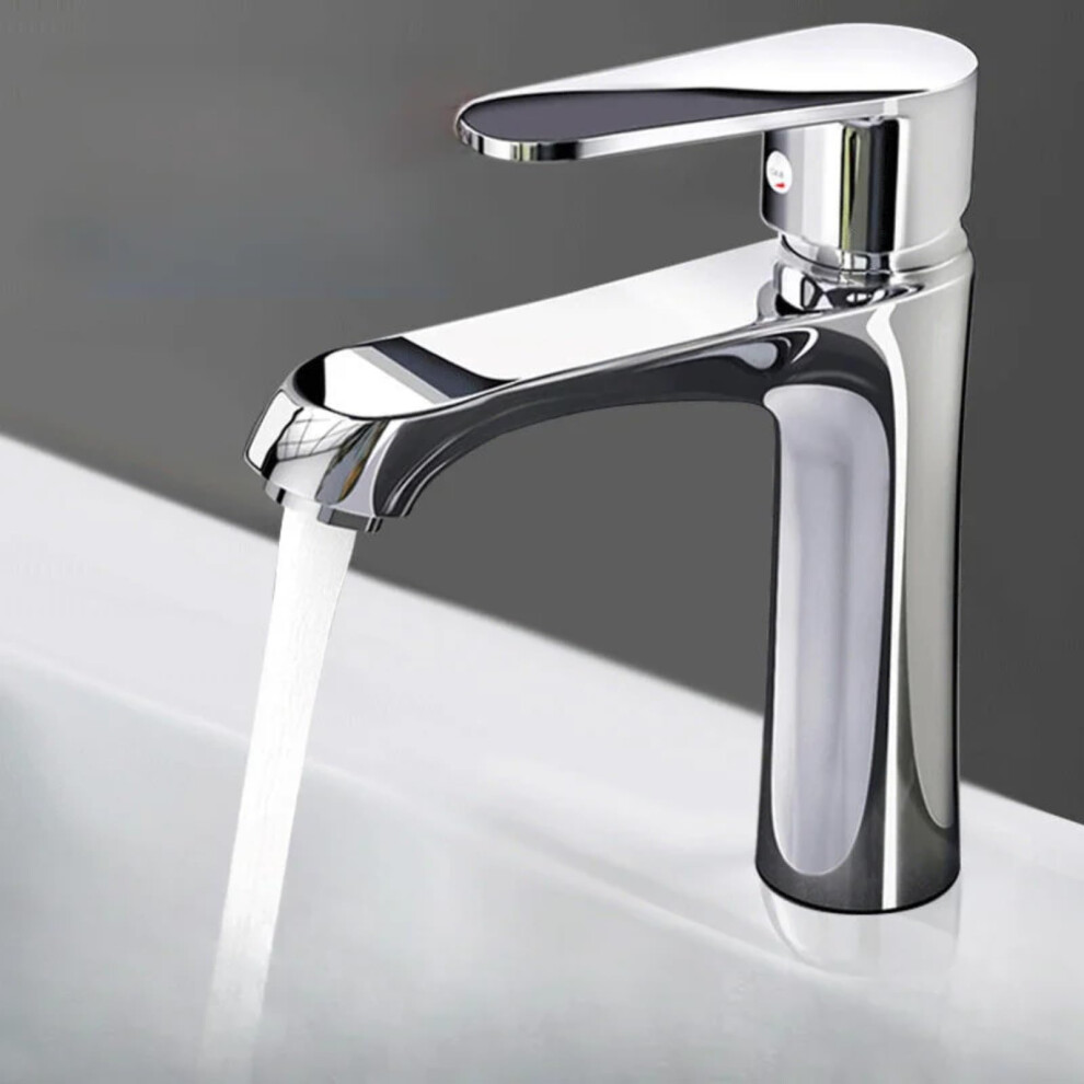 Toilet Faucet Basin Hot And Cold Silver Finish Dual Temperature Mixer 9393856693559