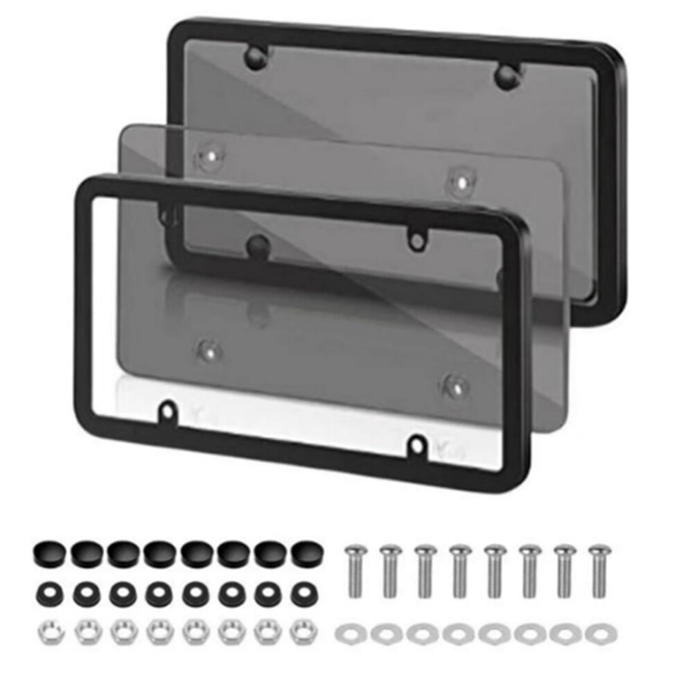 Car License Plate Frame Universal Fit 6X12 Inch License Plate Holder With Shield Protection Replacement 9067246379575