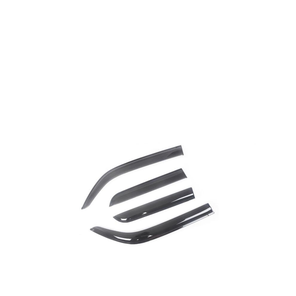 Side Window Deflectors Rain Guard Visors Smoke Compatible With Jeep Liberty 2002-2014 Black/Dark 9084446671209