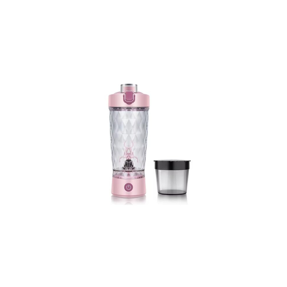 Pink 650Ml Electric Protein Powder Mixing Cup Automatic Shaker Bottle Milk Coffee Blender For Gym Outdoor Use