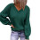 Green Women's V Neck Pullover Sweater XL 100% Polyester Breathable Basic 2