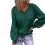 Green Women's V Neck Pullover Sweater XL 100% Polyester Breathable Basic 5