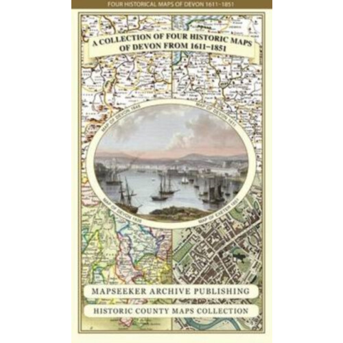 Devon 1611 1836 Fold Up Map that features a collection of Four Histori