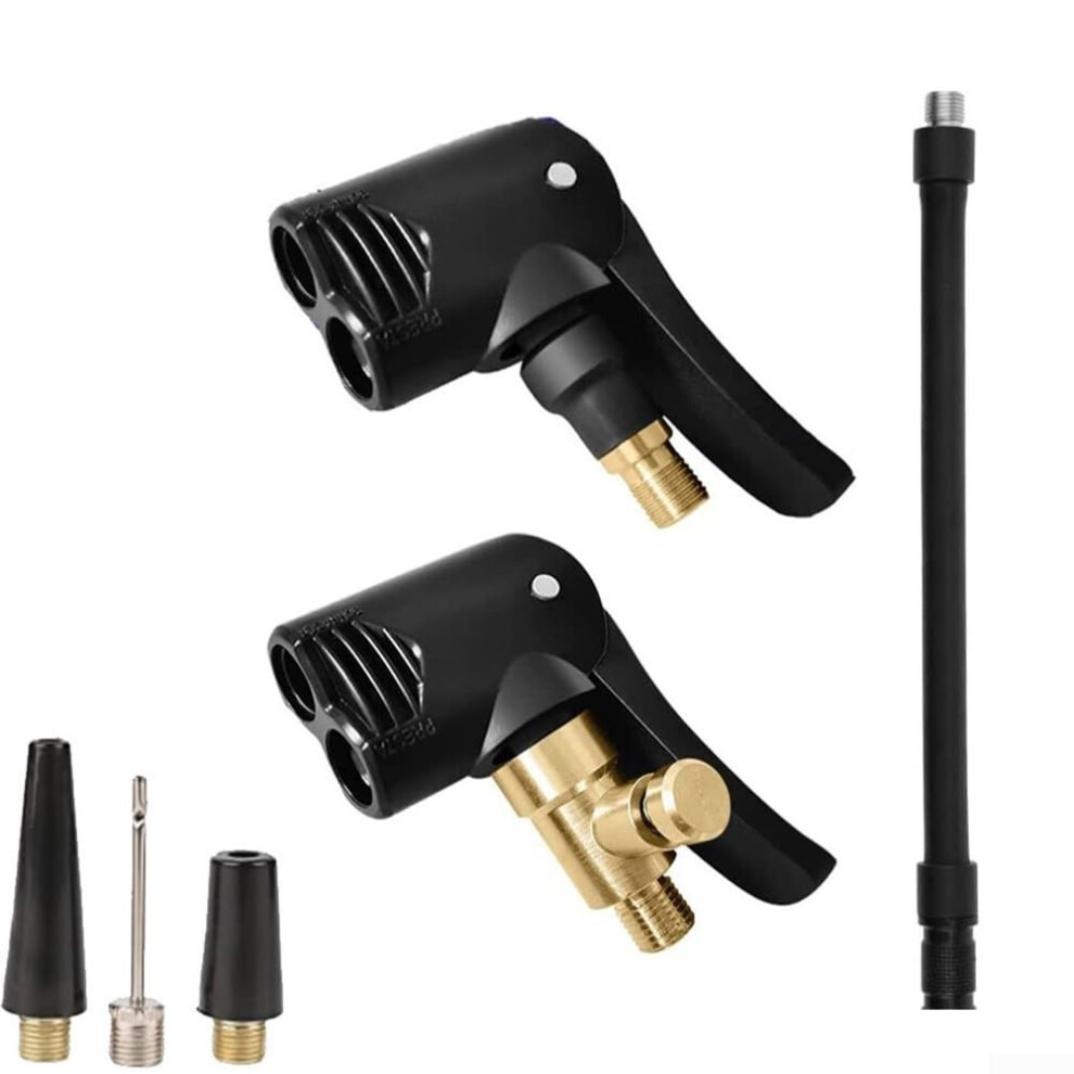 2Pcs Portable Car Valve Adapter With 16Cm Hose For Quick Tyre Inflation On Various Vehicles Universal Fit 2 Pack-image-OPC-PMGZ9CK-NEW