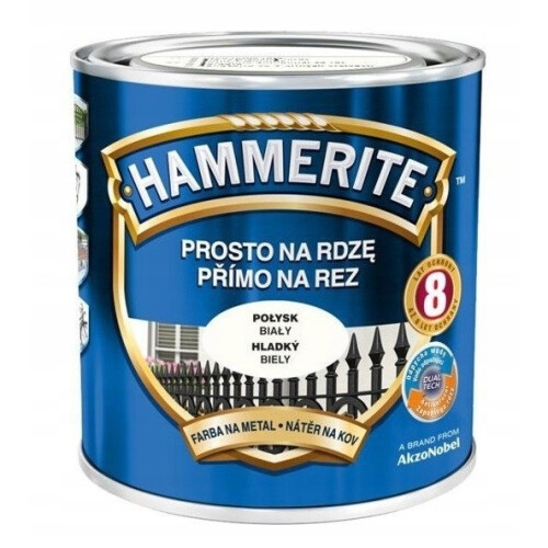 Hammerite Metaalverf Direct tot Roest Wit 0,7 l 2