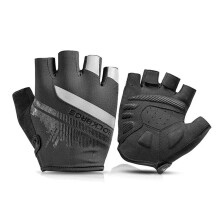 Guantes de ciclismo antideslizantes sin dedos, talla L, color negro.
