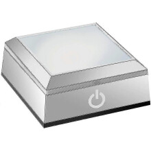 (As show, One size) Led Light Base For Crystal 3d Glass Art Colorful Lighted Square Stand Display Plate Flat