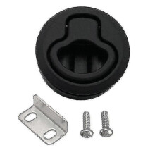 (As show, Black) 2" Round Locking Flush Pull Latch Replacement Plastic For Rv Marine Boat Southco