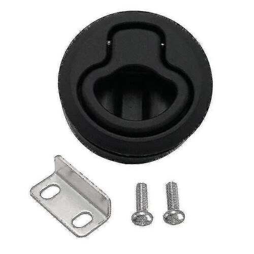 (As show, Black) 2" Round Locking Flush Pull Latch Replacement Plastic For Rv Marine Boat Southco