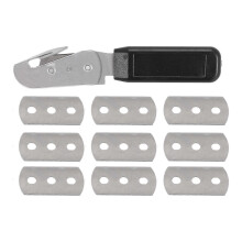 (As show, One size) Vinyl Back Paper Slitter Cutter Manual Knife for Car Tinting and Backing Paper with 10 Extra Blade