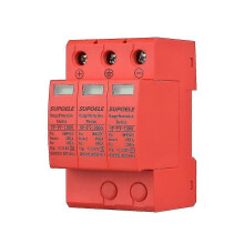 (As show, 2P) Dc 1000v Surge Protective Device 3p 40ka Surge Arrester Photovoltaic Pv Thunder Proof Protector Breaker Din Rail Installation