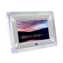 7-inch Acrylic Digital Photo Frame With Light Strip, 16:9 Full HD IPS Screen, Automatic Rotation, Multi-Scene Use