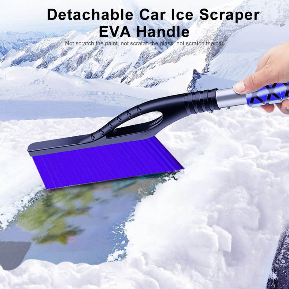 Car Snow and Ice Removal Brush Detachable Snow Shovel with Thick EVA Handle