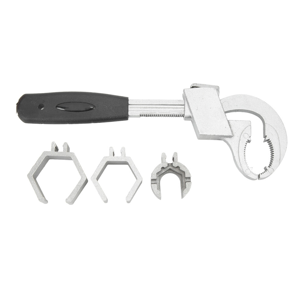 Multifunctional Adjustable Sink Wrench - Aluminum Alloy, Black 8421356382756
