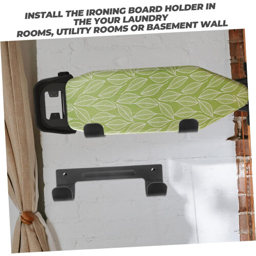 Ironing Board Hanger 2-Pack Thickened Wall Mount Board Holder Easy To Use 1