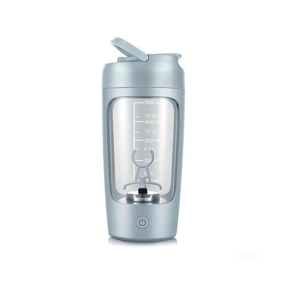 Blue Electric Protein Shaker Bottle Portable Blender Usb Rechargeable Mixer Cup With Motor For Smoothies 1200Mah