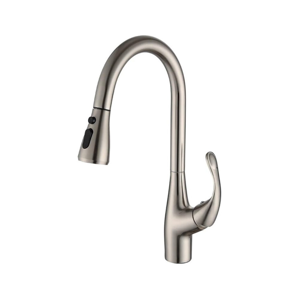Touch On Kitchen Faucet Black Brushed Brass Hot Cold Pull-Out Sink Mixer Tap With Sensor G1/2 9354506593636