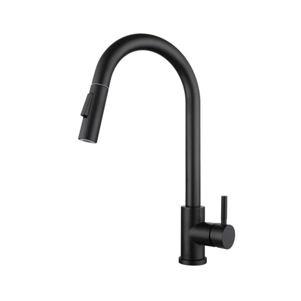 Stainless Steel Kitchen Pull-Out Faucet, Hot And Cold Water, Rotatable Retractable Sprayer, Style 4, For Kitchen Sink 9354506593964