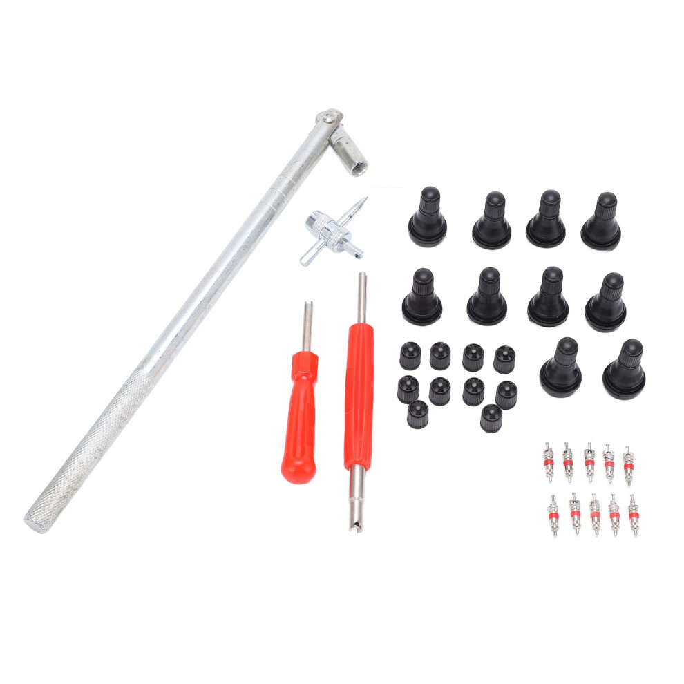 Comprehensive Tire Repair Tool Kit Valve Stem Puller And Removers 10 Rubber Valve Stems For Automotive Maintenance 9354506594206