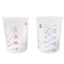 Plastic Paint Mixing Cups 25-Pack, 600ml Capacity, Precise Paint and Liquid Mixing Containers, Random Color