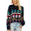 Purpurblauer Weihnachtspullover Größe S, Drop-Shoulder 2