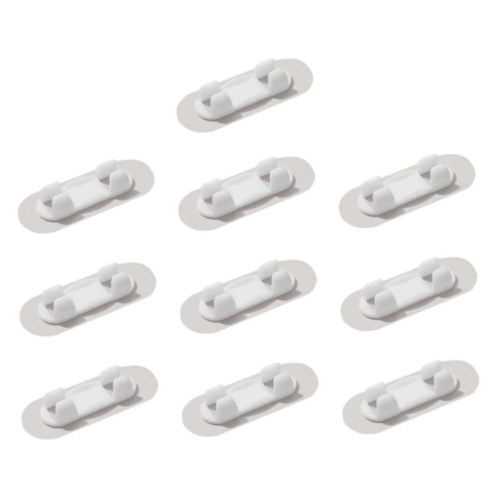 Adhesive Wire Organizer Clips 10-Pack Desk Cable Management For Chargers And Usb Cords Compact Cord Holder 9084446673654