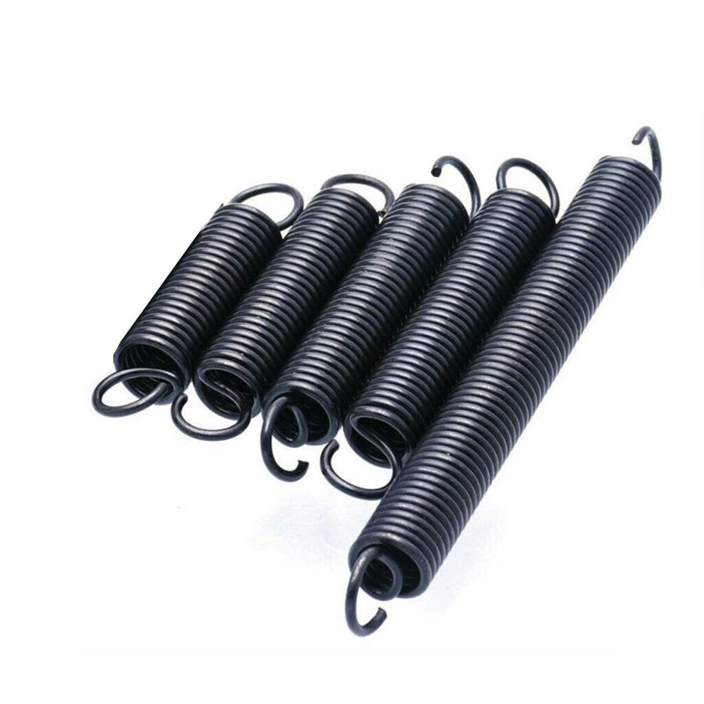No Logo Tension Spring With Hooks, 1Mm Wire Diameter, 6Mm Outer Diameter, 20-60Mm Length, Steel Extension, 5Pcs 9084446673661
