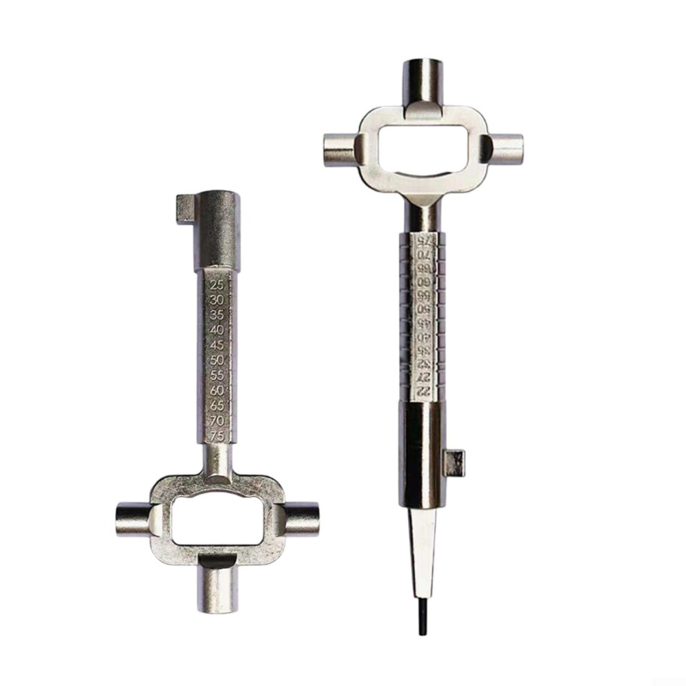 Professional Door Lock Installation Wrench Set With Measurement Scale Stainless Steel Double-End Spanner For Locksmiths 9067246382414