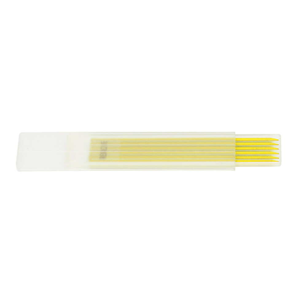 6Pcs Carpenter Pencil Refill Set Hb 2.8Mm Yellow Wax For Woodworking 4671356388812